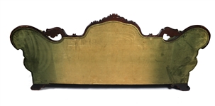 VICTORIAN ROSEWOOD & EMERALD GREEN VELVET COUCH