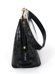 COBLENTZ MID-20TH C. ALLIGATOR BLACK LEATHER EVENING BAG