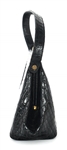 COBLENTZ MID-20TH C. ALLIGATOR BLACK LEATHER EVENING BAG