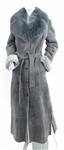 CRESCENT STAR LAMBSKIN & FAUX FUR FLOOR LENGTH COAT