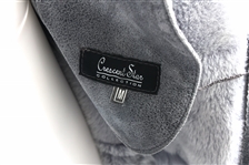 CRESCENT STAR LAMBSKIN & FAUX FUR FLOOR LENGTH COAT