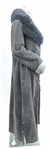 CRESCENT STAR LAMBSKIN & FAUX FUR FLOOR LENGTH COAT