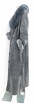 CRESCENT STAR LAMBSKIN & FAUX FUR FLOOR LENGTH COAT