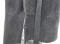 CRESCENT STAR LAMBSKIN & FAUX FUR FLOOR LENGTH COAT
