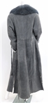 CRESCENT STAR LAMBSKIN & FAUX FUR FLOOR LENGTH COAT