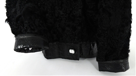 JACQUES SAINT LAURENT LAMBSKIN FUR & SNAKESKIN JACKET