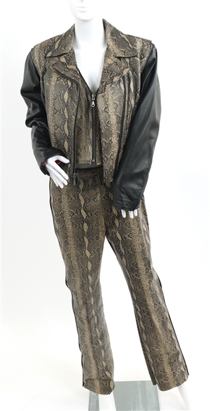 HARLEY DAVIDSON LEATHER & FAUX SNAKE SKIN ENSEMBLE