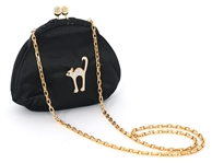JUDITH LEIBER SATIN & RHINESTONE EVENING BAG