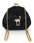 JUDITH LEIBER SATIN & RHINESTONE EVENING BAG