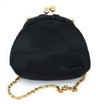 JUDITH LEIBER SATIN & RHINESTONE EVENING BAG