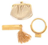 JUDITH LEIBER SATIN & RHINESTONE EVENING BAG
