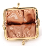 JUDITH LEIBER SATIN & RHINESTONE EVENING BAG