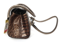 BRAHMIN LEATHER ROSALIE COOPER BAGUETTE BAG