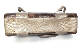 BRAHMIN LEATHER ROSALIE COOPER BAGUETTE BAG