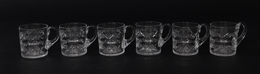 WEBB CORBETT ROCK CRYSTAL WINE GLASSES & PUNCH CUPS
