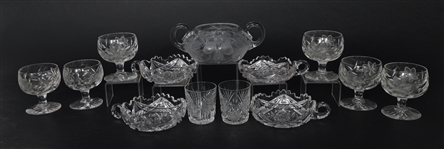 CUT GLASS SERVEWARE & DRINKWARE