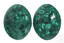 CARVED MALACHITE VASE & DISHES 