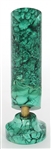 CARVED MALACHITE VASE & DISHES 