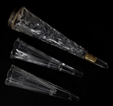 CAR GLASS EPERGNES - GROUP OF THREE