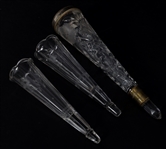 CAR GLASS EPERGNES - GROUP OF THREE