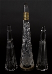 CAR GLASS EPERGNES - GROUP OF THREE