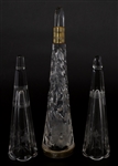 CAR GLASS EPERGNES - GROUP OF THREE
