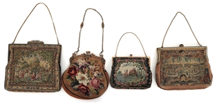 PETIT POINT EMBROIDERED HANDBAGS