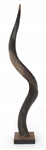 ANTELOPE HORN ON WOODEN BASE