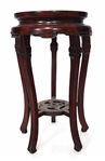 CHINESE CLOISONNE VASE & CLOISONNE ACCENTED PLANT STAND