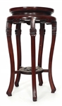 CHINESE CLOISONNE VASE & CLOISONNE ACCENTED PLANT STAND