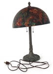 ARTS & CRAFTS REVERSE HAND PAINTED TABLE LAMP 