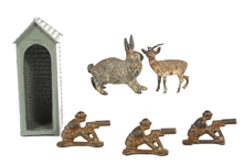 CAST IRON & METAL TOY SOLDIERS & MINIATURES