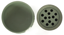WEDGWOOD GREEN JASPERWARE VASE & BOWL