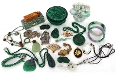 ASIAN COSTUME JEWELRY & DESK ORNAMENTS 