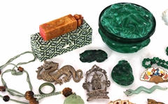 ASIAN COSTUME JEWELRY & DESK ORNAMENTS 