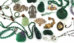 ASIAN COSTUME JEWELRY & DESK ORNAMENTS 