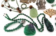 ASIAN COSTUME JEWELRY & DESK ORNAMENTS 