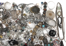 SILVER TONED COSTUME JEWELRY 