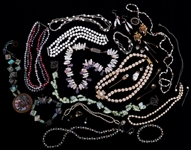 STERLING SILVER ABALONE SHELL & PEARL JEWELRY 