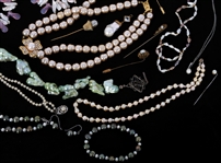 STERLING SILVER ABALONE SHELL & PEARL JEWELRY 