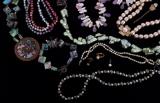 STERLING SILVER ABALONE SHELL & PEARL JEWELRY 
