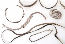 STERLING SILVER BRACELETS, RINGS, & NECKLACES