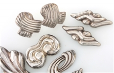 STERLING SILVER TAXCO & OTHER BROOCHES & EARRINGS 
