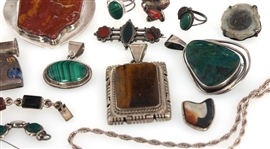 STERLING SILVER & SEMI-PREIOUS STONE JEWELRY