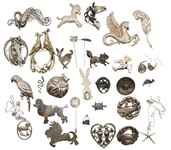 STERLING SILVER SOUTHWESTERN & ANIMAL JEWELRY 