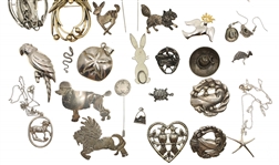 STERLING SILVER SOUTHWESTERN & ANIMAL JEWELRY 