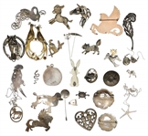 STERLING SILVER SOUTHWESTERN & ANIMAL JEWELRY 
