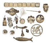 STERLING SILVER NONWESTERN BROOCHES & PENDANTS