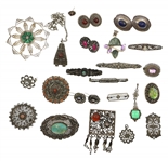 STERLING SILVER SEMI-PRECIOUS STONE & COMPOSITE JEWELRY