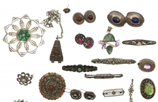 STERLING SILVER SEMI-PRECIOUS STONE & COMPOSITE JEWELRY